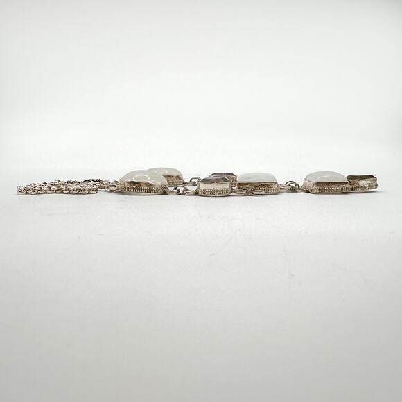 Sterling Silver 7 Gem Necklace Artisan Crafted Moonstone Amethyst Citrine 925 - Picture 13 of 13